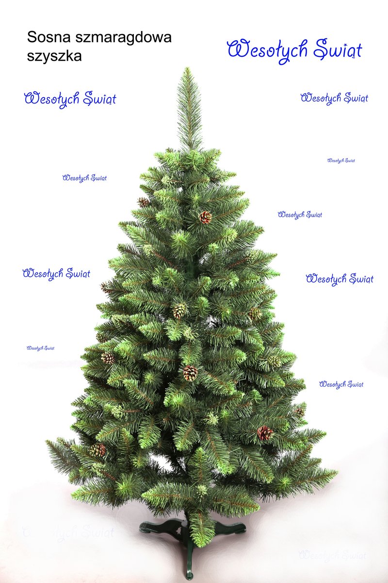 Choinka Sztuczna Sosna Szmaragdowa Szyszka 220 cm – zdjęcie 3