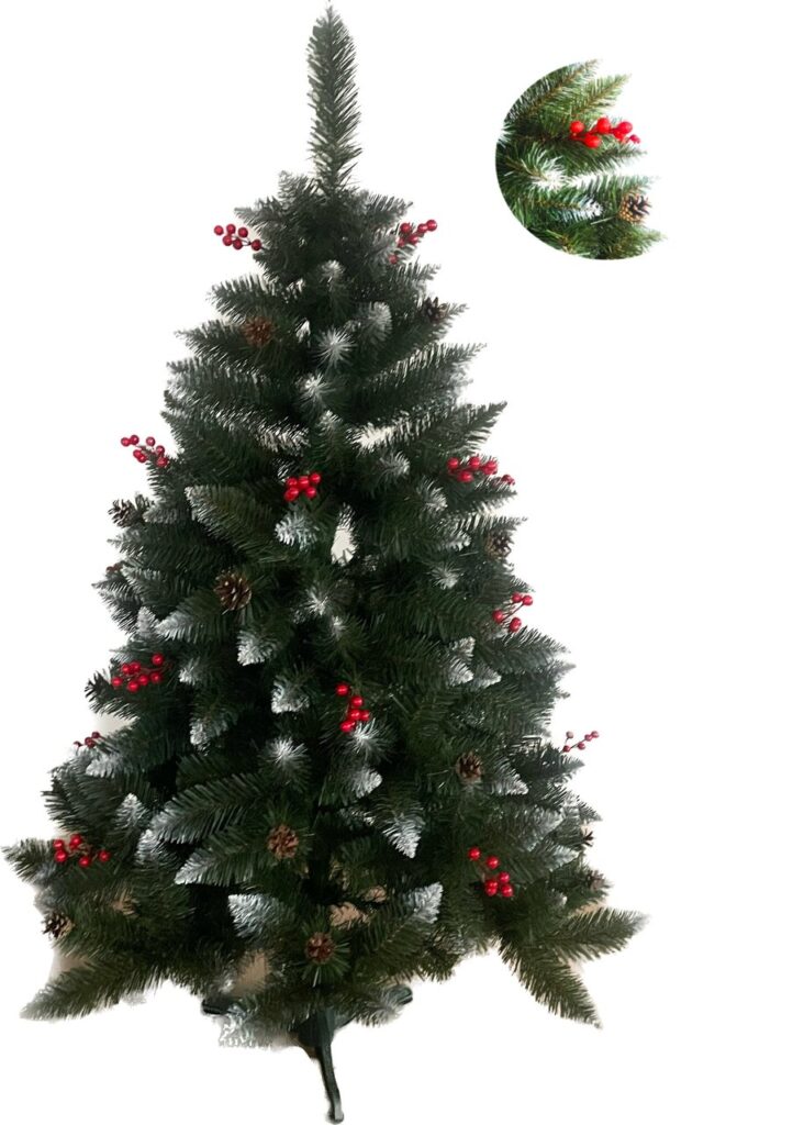 Choinka Sztuczna Sosna Szyszka Jarzębina 120 cm
