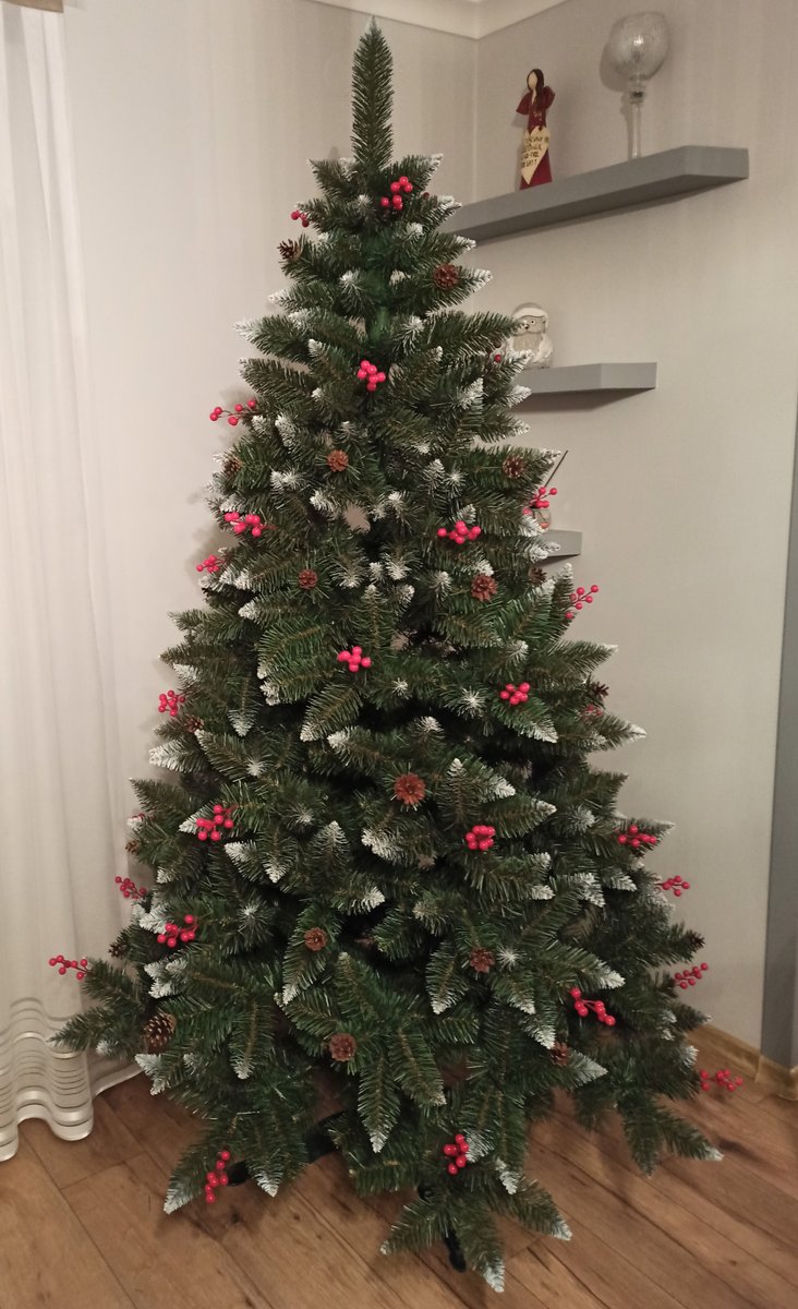Choinka Sztuczna Sosna Szyszka Jarzębina 220 cm – zdjęcie 2