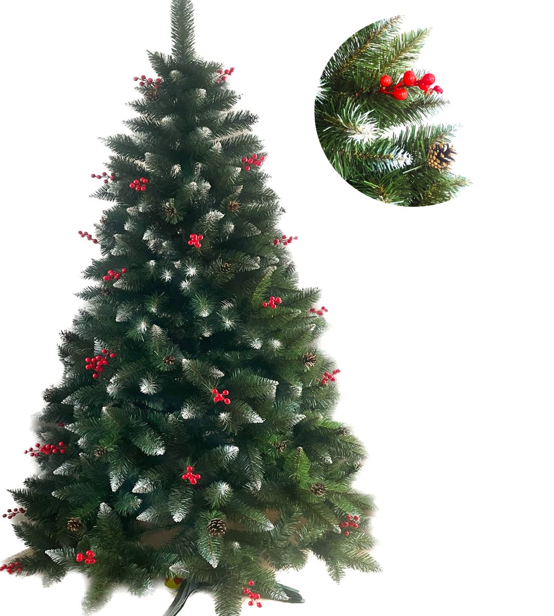 Choinka Sztuczna Sosna Szyszka Jarzębina 220 cm – zdjęcie 3